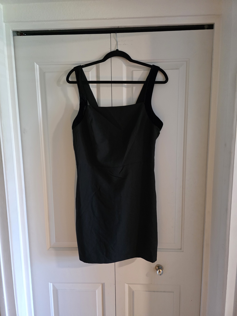 Steve Madden Black Square-Neck Mini Dress